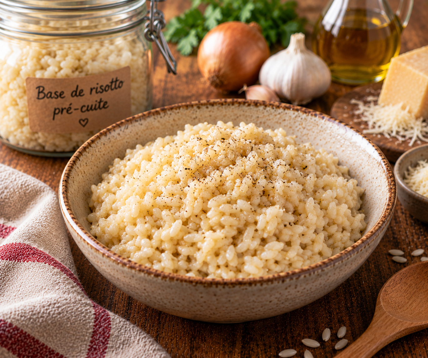 Base de risotto pré-cuite